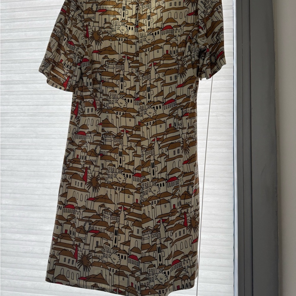 Cityscape Print Dress